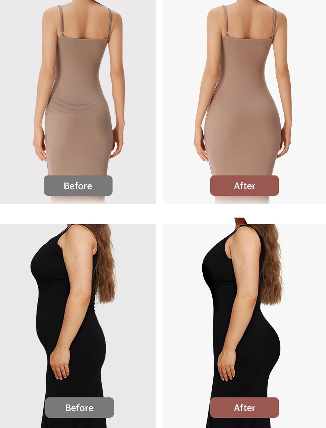 image:imageOEAK Tummy Control Shapewear Shorts amp Supportive Wireless Bras Black 3XL