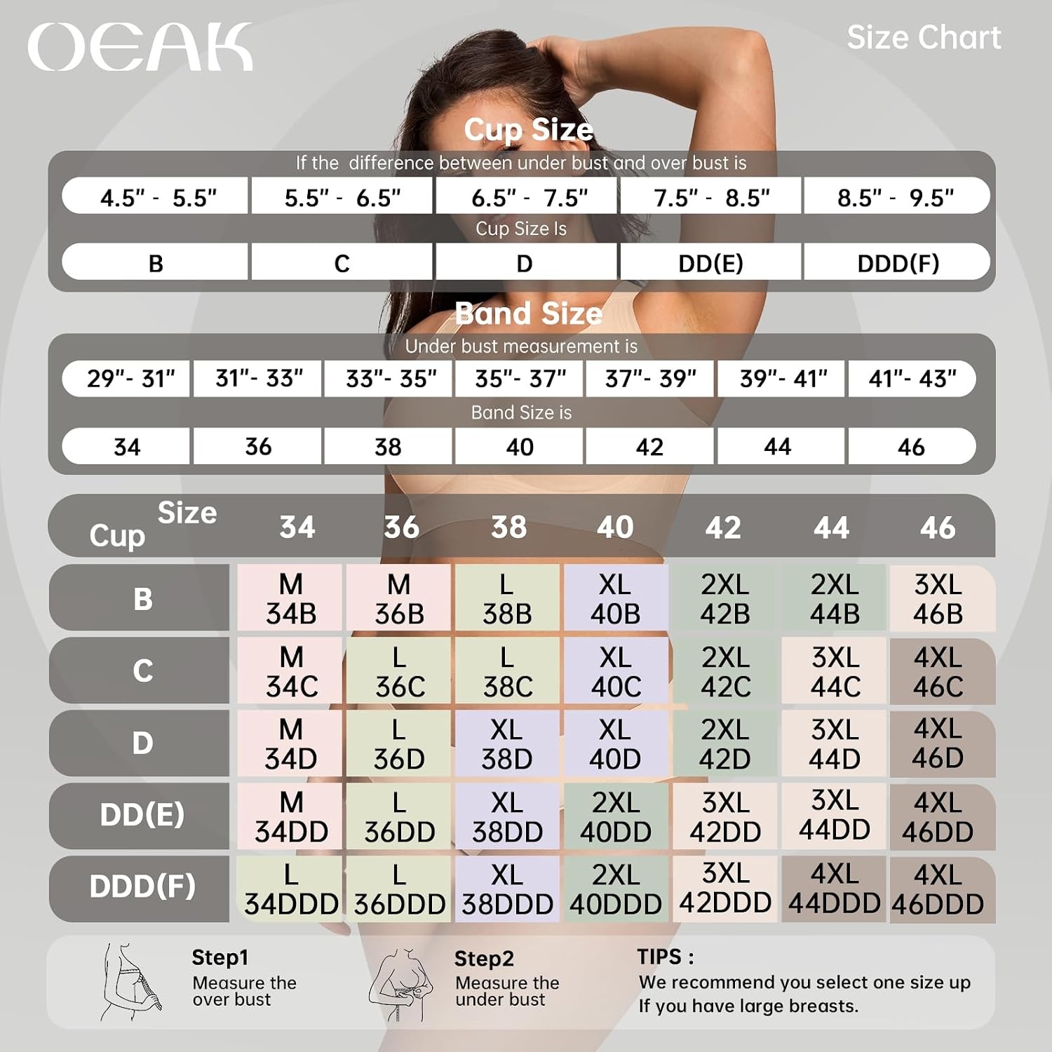 image:imageOEAK Tummy Control Shapewear Shorts amp Supportive Wireless Bras Nude L