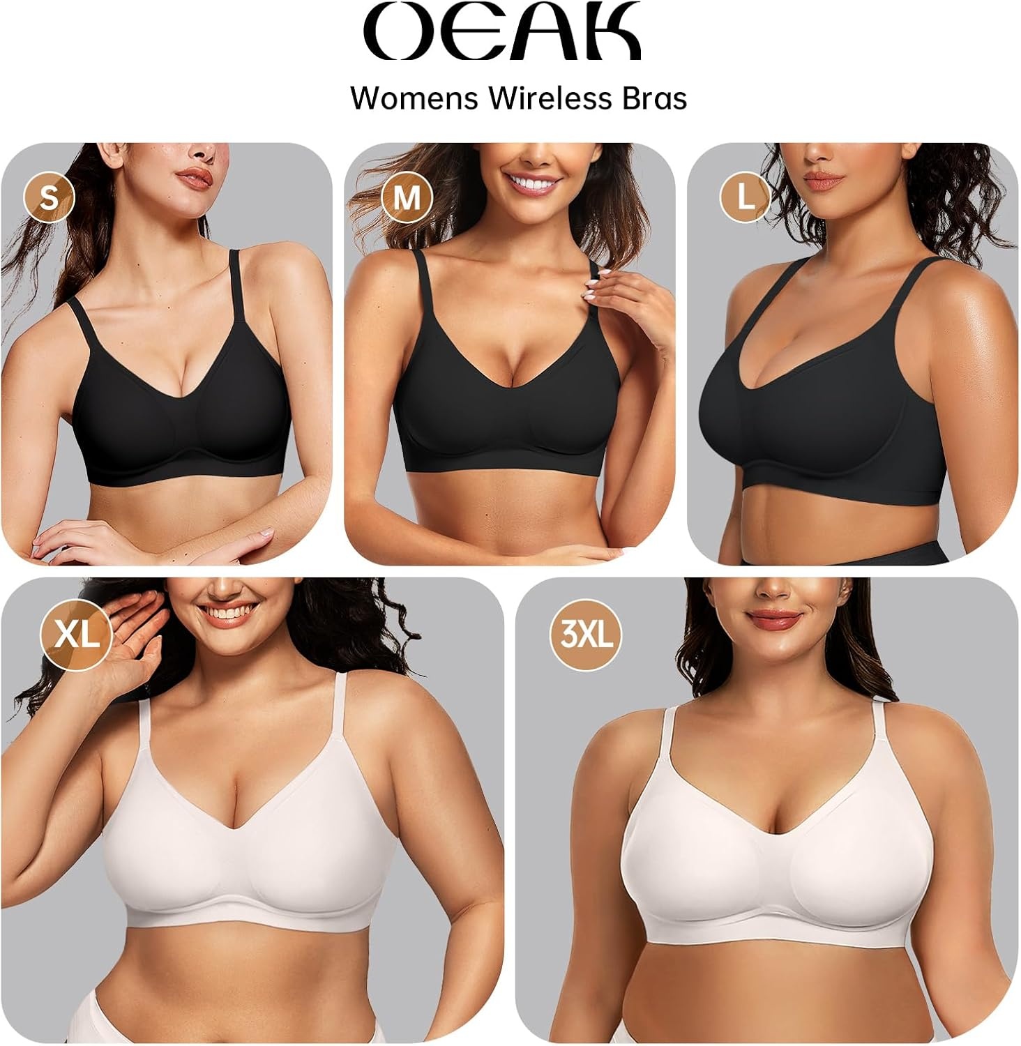 image:imageOEAK Womens Push Up Everyday Bras amp SuperPower Tummy Control Shapewear Black XL