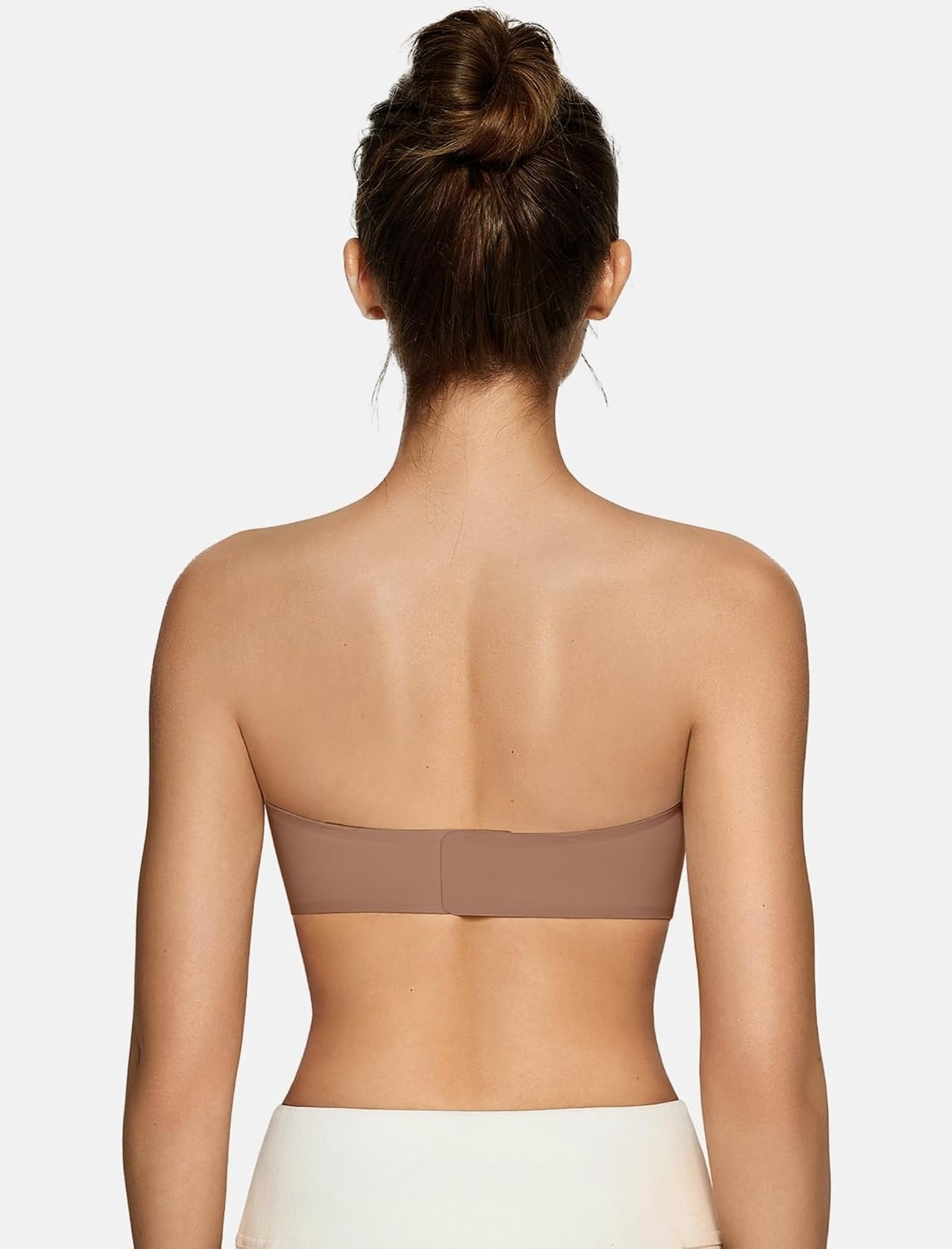 image:imageOEAK Womens Strapless Bras Push Up Bandeau Bra Coffee amp Tummy Control Shapewear Nude L