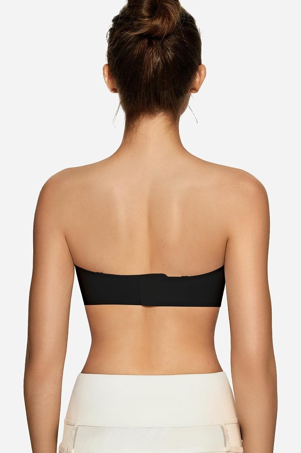 image:imageOEAK Womens Strapless Bras Push Up Bandeau Bra amp Tummy Control Shapewear Black M