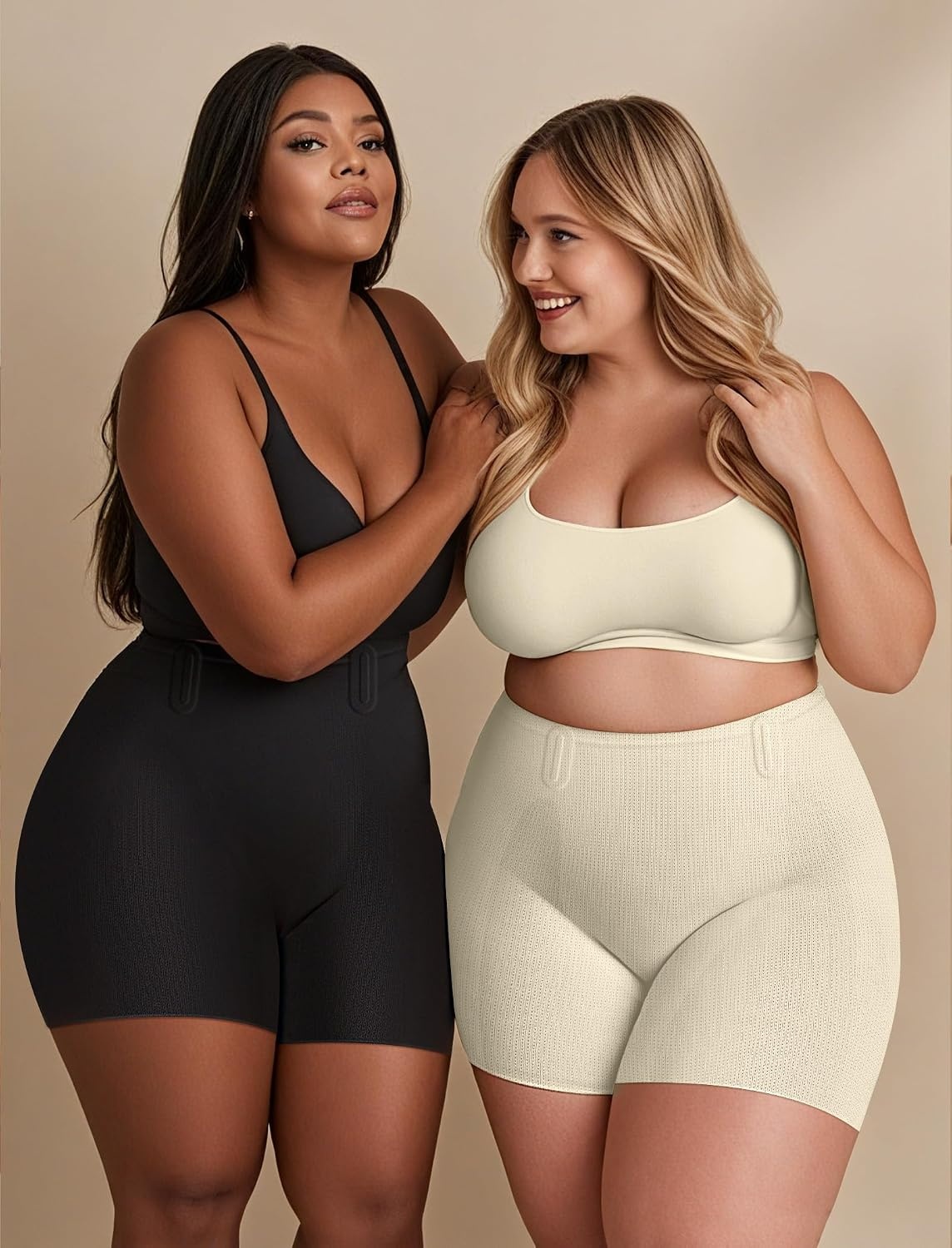 image:imageOEAK Womens Tummy Control Shapewear Seamless Girdle High Waisted ShapewearIvory Nude