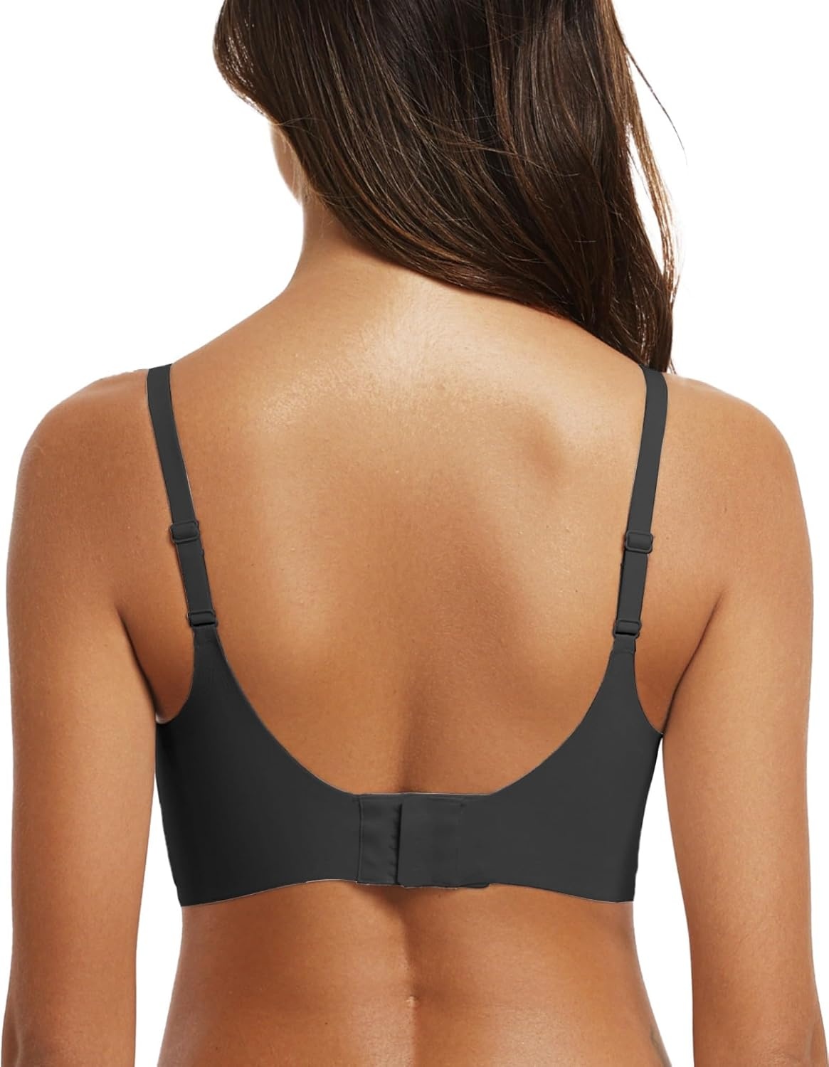 image:imageOEAK Womens Wireless Jelly Bras Comfortable Gel Bra Everyday Tshirt BrasBlack