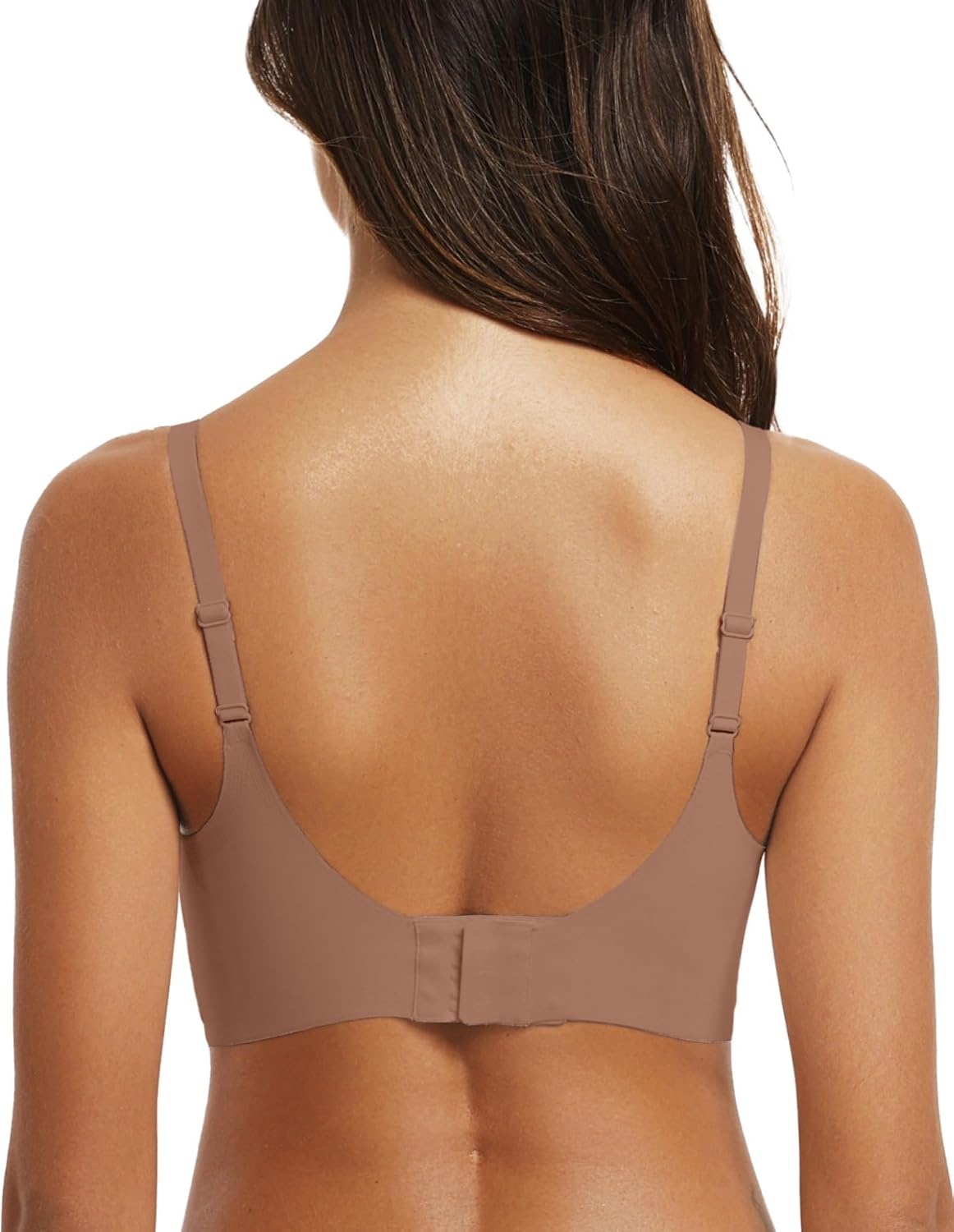 image:imageOEAK Womens Wireless Jelly Bras Comfortable Gel Bra Everyday Tshirt BrasCoffee