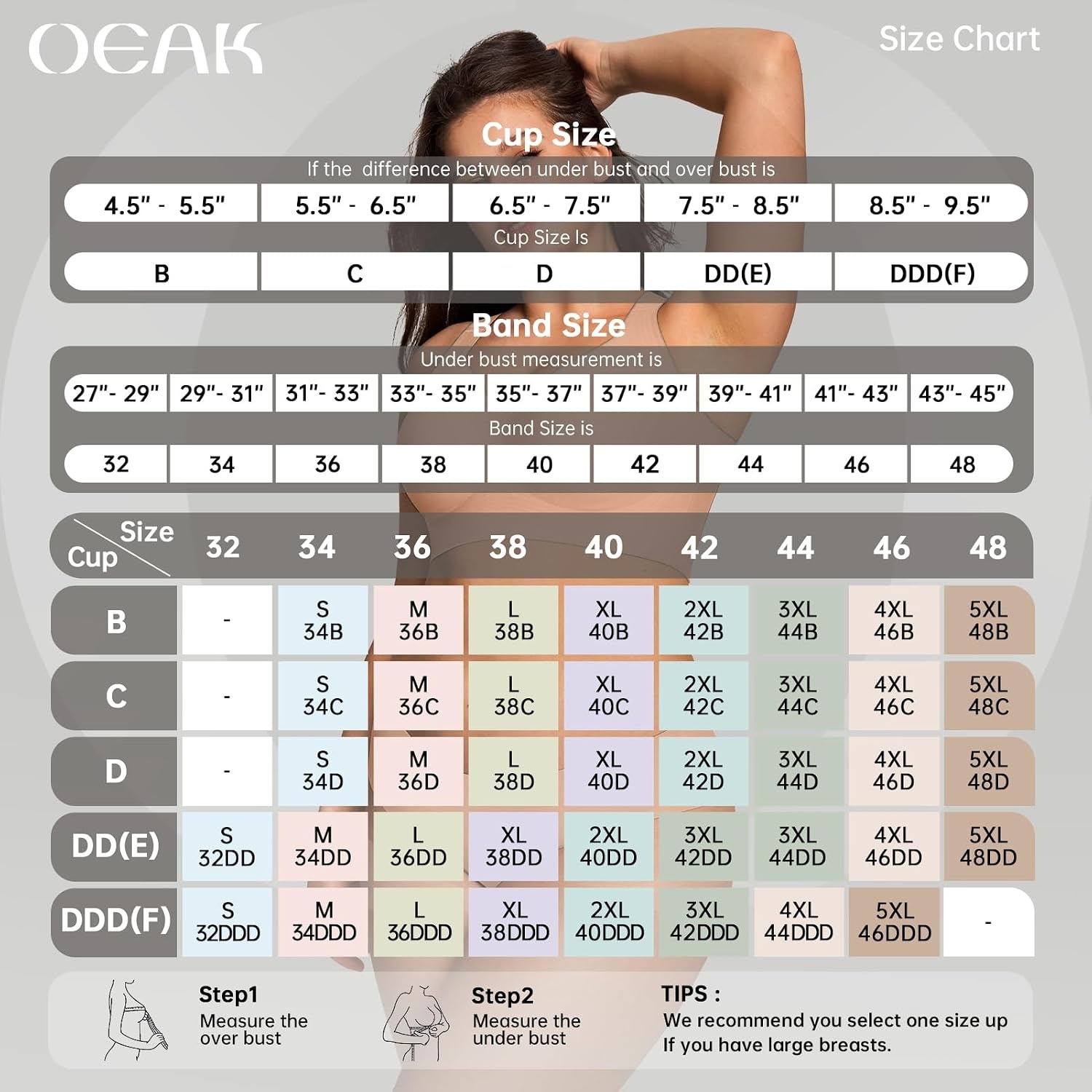 image:imageOEAK Womens Wireless Jelly Bras Plus Size Support Push Up Comfortable BraBlack Airy