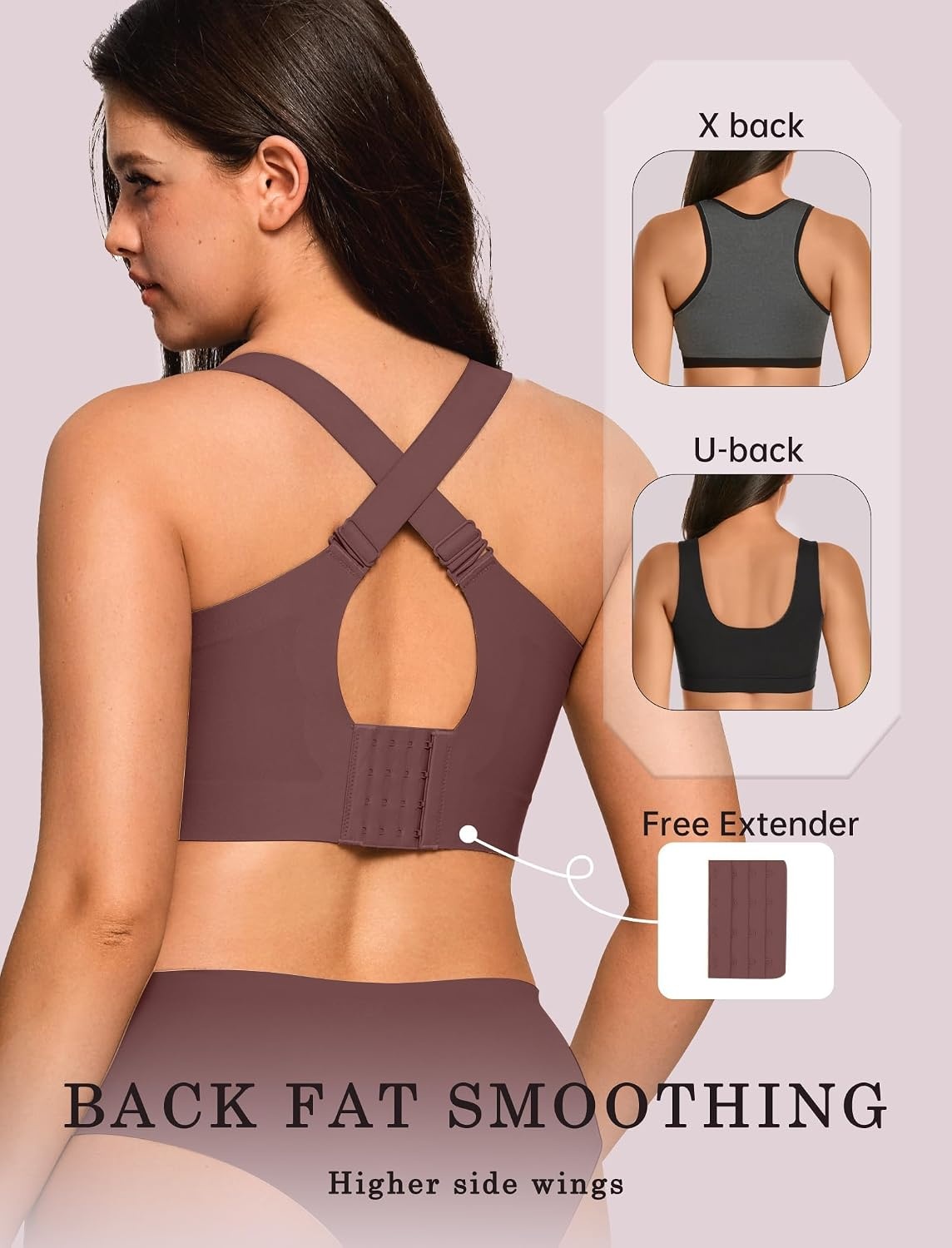 image:imageOEAK Womens Wireless Jelly Bras Plus Size Support Push Up Comfortable BraHazelnut