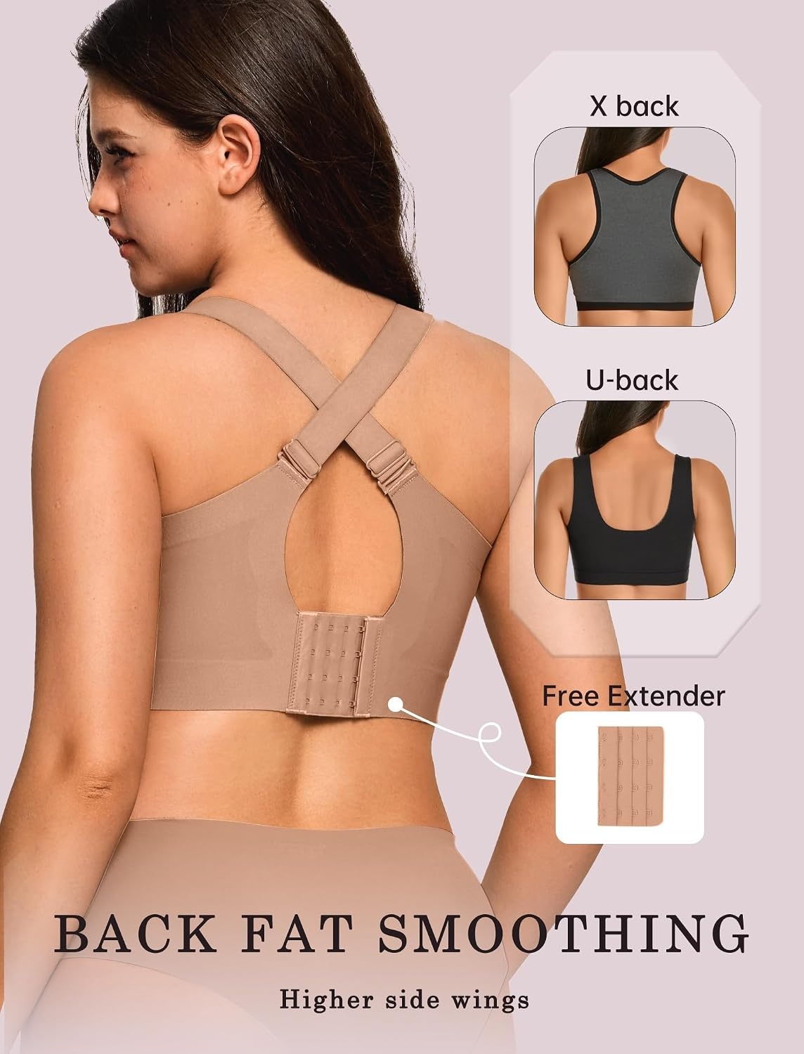 image:imageOEAK Womens Wireless Jelly Bras Plus Size Support Push Up Comfortable BraHoney