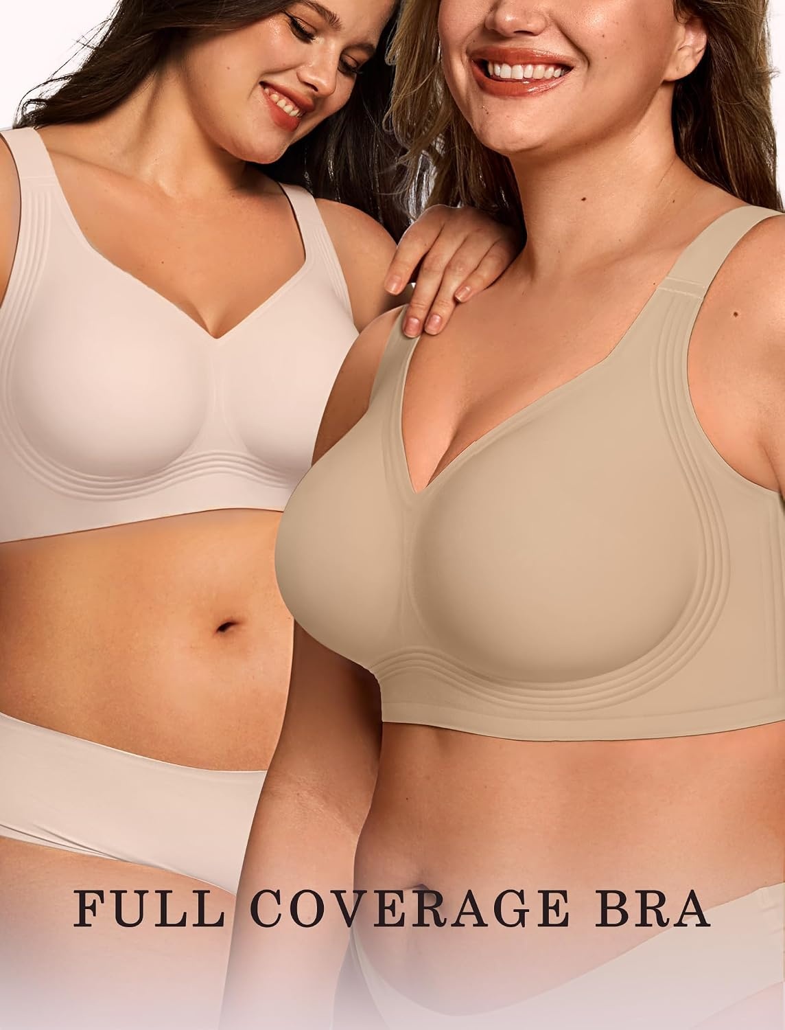 image:imageOEAK Womens Wireless Jelly Bras Plus Size Support Push Up Comfortable BraSemolina