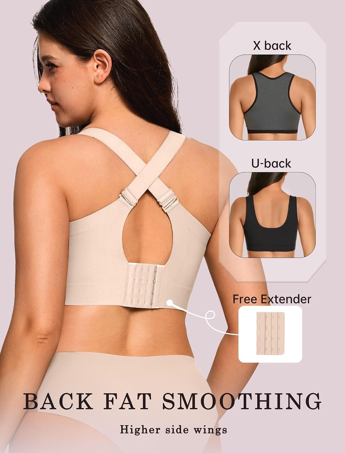 image:imageOEAK Womens Wireless Jelly Bras Plus Size Support Push Up Comfortable BraSkin Color