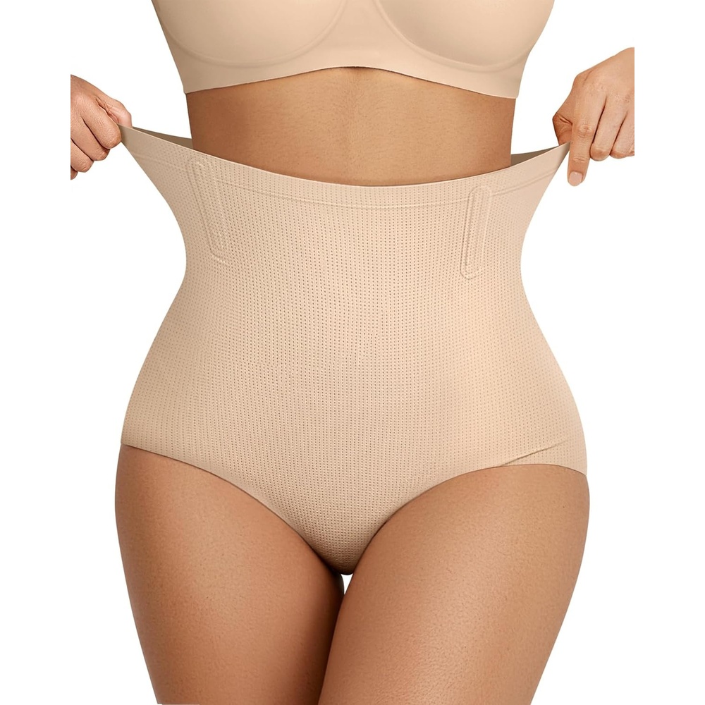 image:imageOEAK Tummy Control Shapewear for Women Seamless Girdle High Waisted Body Shaper Underwear Panty Smooth Under Dress Shapewear Small Nude Briefs