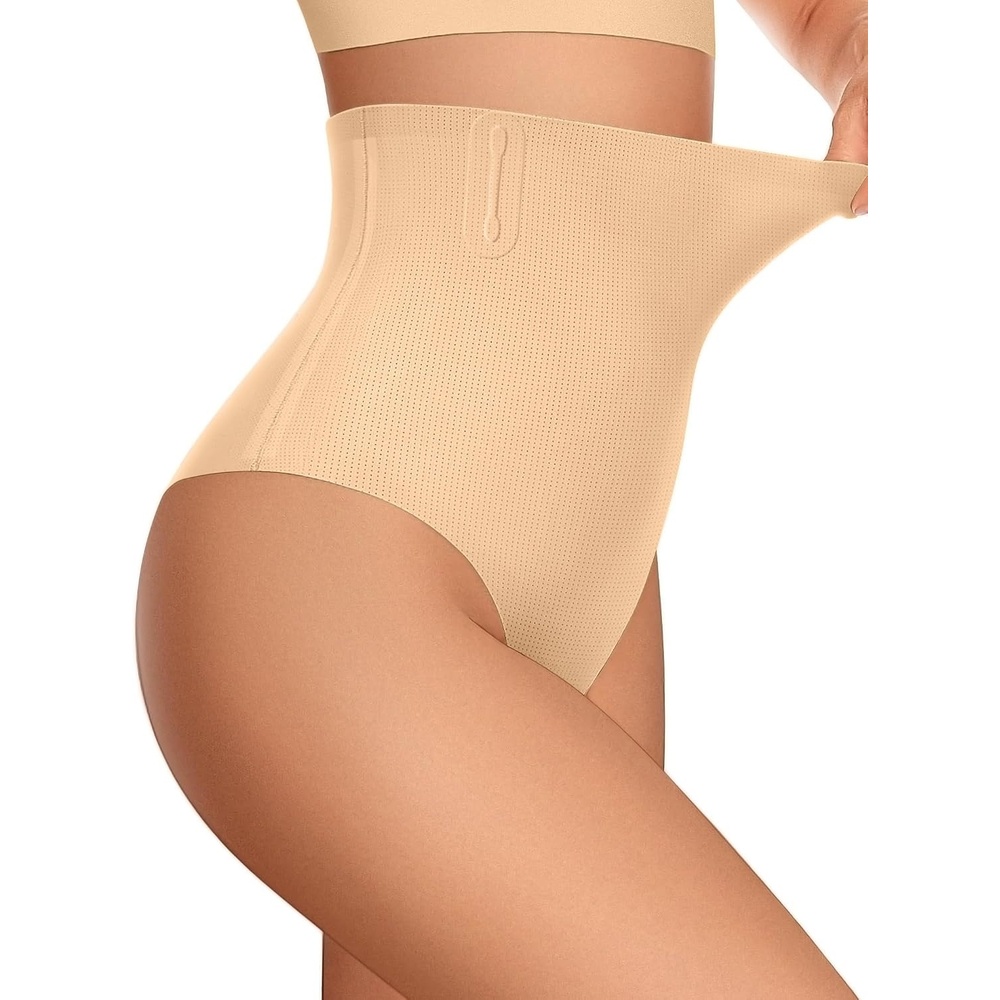 image:imageOEAK Womens Tummy Control Shapewear Seamless High Waisted Girdle SND S Sand