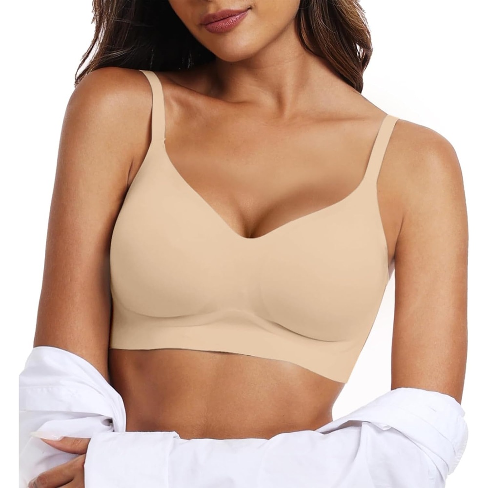image:imageOEAK Womens Wireless Jelly Bras Comfortable Gel Bra Everyday Tshirt BrasSemolina