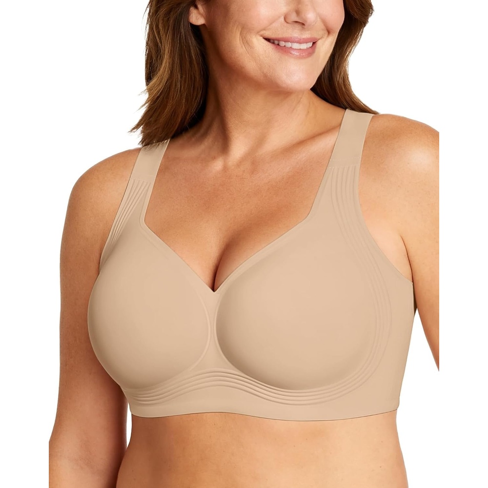 image:imageOEAK Womens Wireless Jelly Bras Plus Size Support Push Up Comfortable BraSemolina