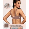 OEAK Deep V Bras Coffee 2XL+Tummy Control Shapewear Thigh Slimmer Black 2XL