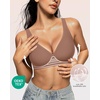 OEAK Deep V Bras Coffee 3XL+Tummy Control Shapewear Thigh Slimmer Black 3XL