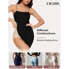 OEAK Tummy Control Shapewear Brief Nude & Supportive Wireless Bras Beige 3XL