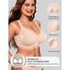 OEAK Women Scalloped Push Up Bras Nude 2XL+Tummy Control Shapewear Thigh Slimmer Nude 2XL