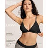 OEAK Women Tummy Control Shapewear Black S+Comfort Triangle Bra Plunge Unlined Bralettes Black S
