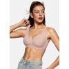 OEAK Womens Deep V Bras Wireless Bras & Tummy Control Shapewear for Women Seamless Nude XXL