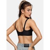 OEAK Womens Deep V Bras Wireless & Tummy Control Shapewear SuperPower Black L