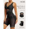 OEAK Womens Deep V Bras Wireless & Tummy Control Shapewear SuperPower Black S