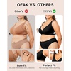 OEAK Womens Jelly Bras Wireless Deep V Bralette Comfy Push Up Tshirt Bras(Carbon Black)
