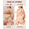 OEAK Womens Jelly Bras Wireless Deep V Bralette Comfy Push Up Tshirt Bras(Cool Nude)