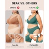 OEAK Womens Jelly Bras Wireless Deep V Bralette Comfy Push Up Tshirt Bras(Emerald Gem)