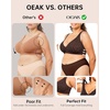 OEAK Womens Jelly Bras Wireless Deep V Bralette Comfy Push Up Tshirt Bras(Leopard Coffee)