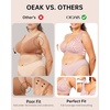 OEAK Womens Jelly Bras Wireless Deep V Bralette Comfy Push Up Tshirt Bras(Leopard Pink)