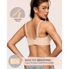 OEAK Womens Jelly Bras Wireless Deep V Bralette Comfy Push Up Tshirt Bras(Leopard Skin)