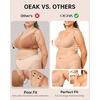 OEAK Womens Jelly Bras Wireless Deep V Bralette Comfy Push Up Tshirt Bras(Praline)