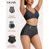 OEAK Womens Tummy Control Shapewear Seamless Girdle High Waisted Shapewear(Black)