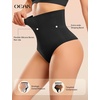 OEAK Womens Tummy Control Shapewear Seamless High Waisted Girdle L Black