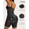OEAK Womens Tummy Control Shapewear SuperPower High Waisted Butt Lift girdles Body Shaper Thigh Slimmer Seamless Shapewear(Black)