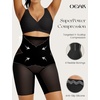 OEAK Womens Tummy Control Shapewear SuperPower High Waisted Butt Lift girdles Body Shaper Thigh Slimmer Seamless Shapewear(Black)