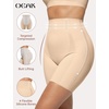 OEAK Womens Wireless Bras Scalloped & Tummy Control Shapewear Seamless Nude 3XL