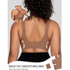OEAK Womens Wireless Bras V Mesh Khaki & Tummy Control Superpower Black XL