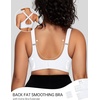 OEAK Womens Wireless Bras V Mesh White & Tummy Control Superpower Nude S