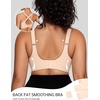 OEAK Womens Wireless Bras V Mesh & Tummy Control SuperPower Nude S