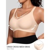 OEAK Womens Wireless Bras V Mesh & Tummy Control SuperPower Nude S