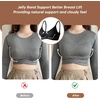 OEAK Womens Wireless Jelly Bras Comfortable Gel Bra Everyday Tshirt Bras(Airy Black)