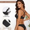 OEAK Womens Wireless Jelly Bras Comfortable Gel Bra Everyday Tshirt Bras(Airy Black)