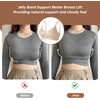 OEAK Womens Wireless Jelly Bras Comfortable Gel Bra Everyday Tshirt Bras(Airy Nude)