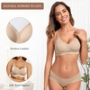 OEAK Womens Wireless Jelly Bras Comfortable Gel Bra Everyday Tshirt Bras(Airy Nude)