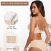 OEAK Womens Wireless Jelly Bras Comfortable Gel Bra Everyday Tshirt Bras(Beige)