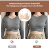OEAK Womens Wireless Jelly Bras Comfortable Gel Bra Everyday Tshirt Bras(Beige)