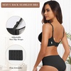 OEAK Womens Wireless Jelly Bras Comfortable Gel Bra Everyday Tshirt Bras(Black)