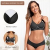 OEAK Womens Wireless Jelly Bras Comfortable Gel Bra Everyday Tshirt Bras(Black)