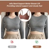OEAK Womens Wireless Jelly Bras Comfortable Gel Bra Everyday Tshirt Bras(Coffee)
